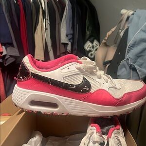 Nike Women's Pink and White Air Max Sneakers